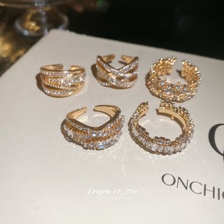 DREJEW 5 Chiếc Nhẫn Kim Cương Giả Nữ Nhiều Màu Lấp Lánh Sang Trọng Thiết Kế Tiệc Thời Trang Hàng Ngày Hợp Thời Trang Trang Phụ Kiện Trang Sức