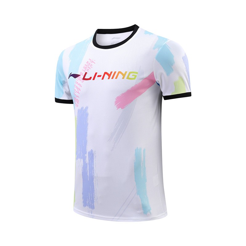 Áo ngắn tay thể thao Li-Ning, phù hợp cho nam nữ tập luyện và thi đấu cầu lông, quần vợt