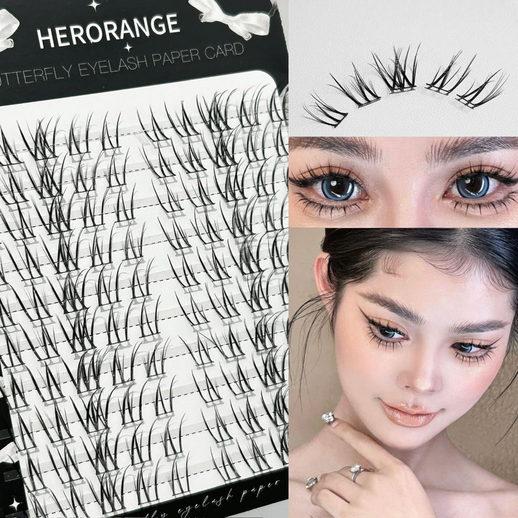 IOIIK 3/6/10 hàng-- Lông mi giả cụm đơn lông mi giả Wispy mô phỏng phần mở rộng mi uốn cong từ sáng đến đêm