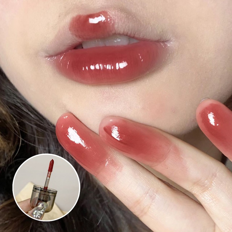 Herorange Gương Lip Glaze Chống Thấm Nước Dài Mặc Nước Bóng Hydrating Thủy Tinh Son Bóng Dưỡng Ẩm Son Môi Son Tint Trang Điểm