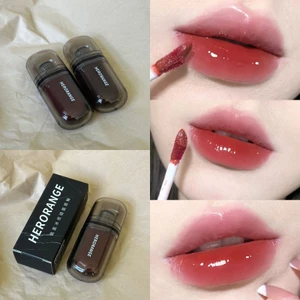 Herorange Gương Lip Glaze Chống Thấm Nước Dài Mặc Nước Bóng Hydrating Thủy Tinh Son Bóng Dưỡng Ẩm Son Môi Son Tint Trang Điểm