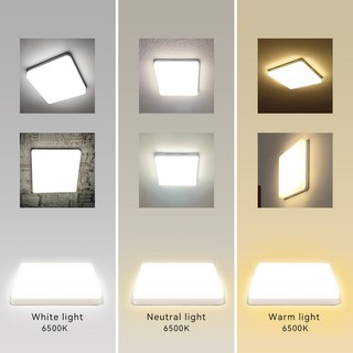 CANMEIJIA Đèn LED Ốp Trần Siêu Mỏng 20W 30W 40W 50W 3 Màu Trong 1 Đèn Vuông Tròn Siêu Sáng Đèn Trần LED Phòng Khách Phòng Ngủ Nhà Bếp