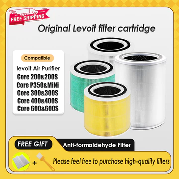 Thay thế Tương thích với levoit core200S / core300s / P350 / mini / 400s / core Phụ kiện máy lọc không khí lọc HEPA & Carbon hoạt tính