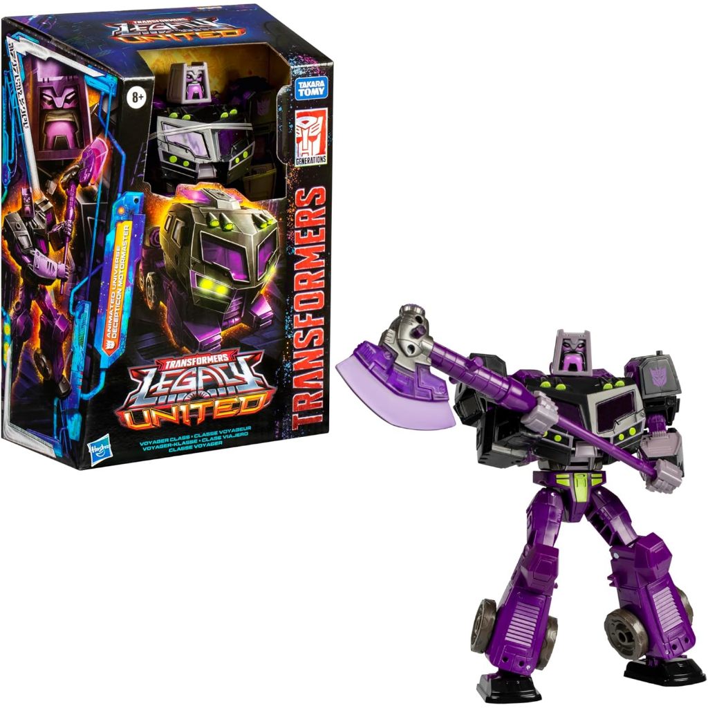 Transformers Legacy United Voyager Class Vũ trụ hoạt hình Decepticon Motormaster, Nhân vật hành động chuyển đổi 7 inch 	M8547