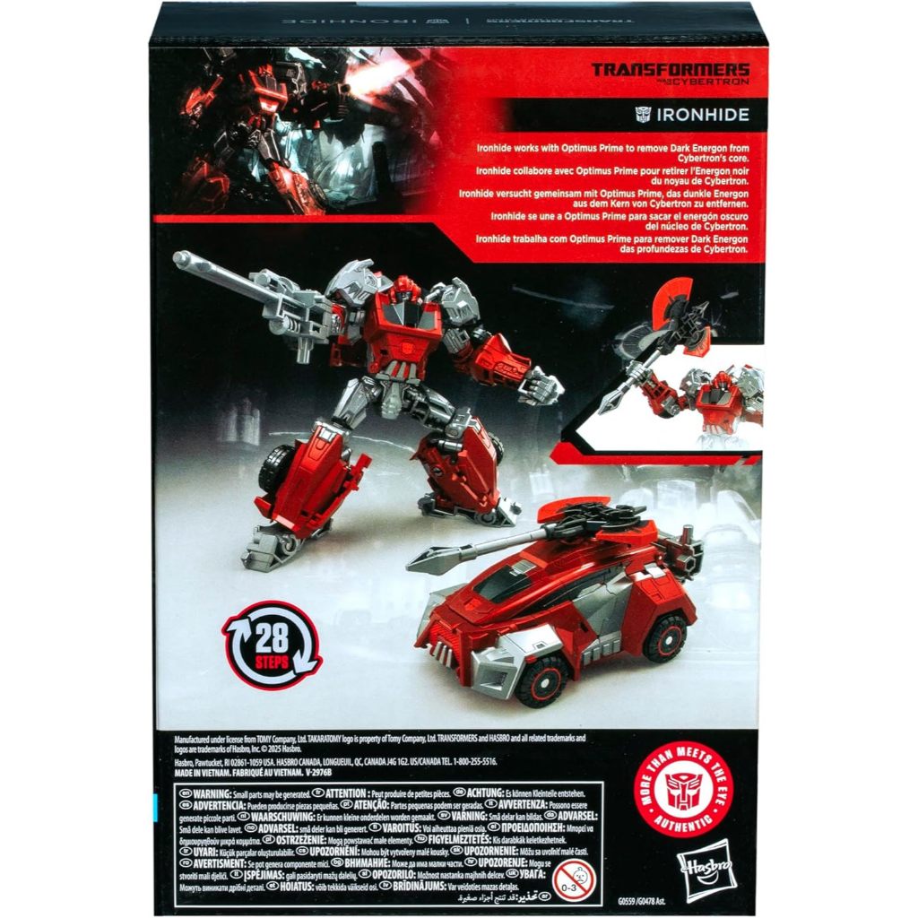 Transformers Toys Studio Series Voyager Class War cho Cybertron Gamer Edition Ironhide, Hình hành động chuyển đổi 6,5 inch G0559