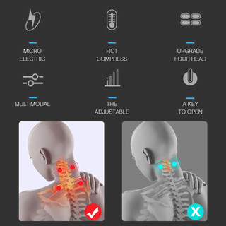 TENS Pulse Neck Cervical Massagers Điện thông minh EMS giảm đau Thư giãn Cơ bắp Kneading