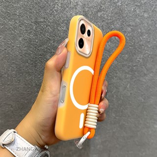 Ốp Lưng Cho OPPO A6 Pro 5G Ốp Điện Thoại Chống Rơi 2 Trong 1 Silicon Cao Cấp Có Thiết Kế Sạc Từ Tính Dây Treo Miễn Phí Và Tinh Tế