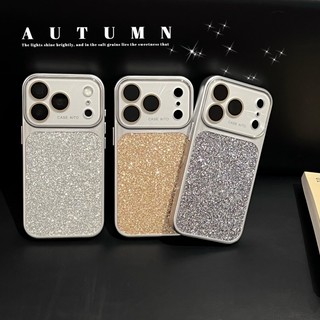 Ống kính tích hợp pha lê sang trọng Vỏ điện thoại lấp lánh cửa sổ lớn phù hợp cho iPhone 13 14 15 16 17 Pro Max Vỏ silicon chống rơi ống kính