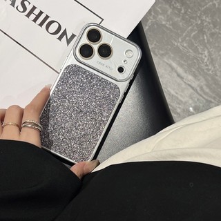 Ống kính tích hợp pha lê sang trọng Vỏ điện thoại lấp lánh cửa sổ lớn phù hợp cho iPhone 13 14 15 16 17 Pro Max Vỏ silicon chống rơi ống kính