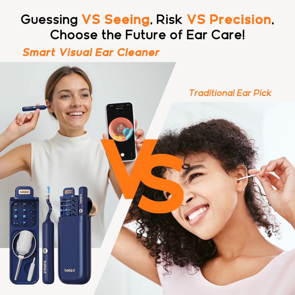 Bebird Earsight Plus Bộ Camera làm sạch tai | Nhíp tẩy sáp tai không đau + Đầu chống trầy xước | Borescope linh hoạt cấp y tế