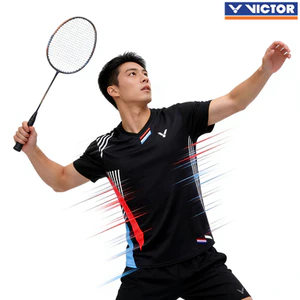 Áo sơ mi thể thao cầu lông Victory, tay ngắn khô nhanh nam nữ, quần áo tập luyện thi đấu thoáng khí