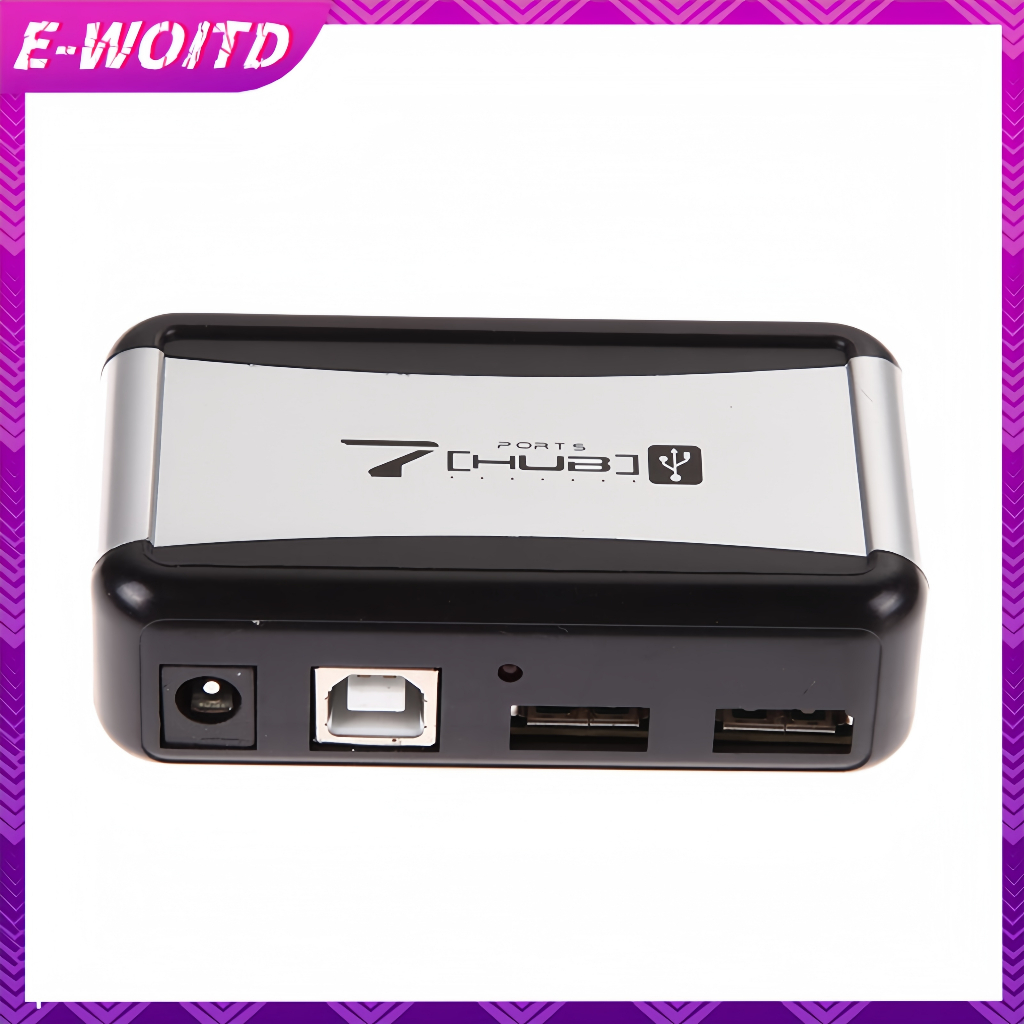 E-WOITD USB 7 cổng HUB chạy bằng cáp chuyển đổi AC Tốc độ cao Phích cắm EU / US cho PC Laptop E-WOITD