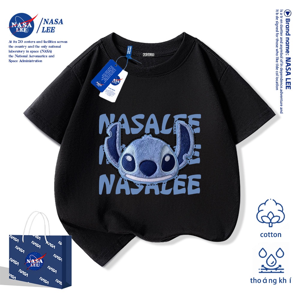 💥Xu hướng hot 2026💥 Áo thun trẻ em NASA họa tiết Stitch Chất liệu cotton Unisex Giao hàng ngay