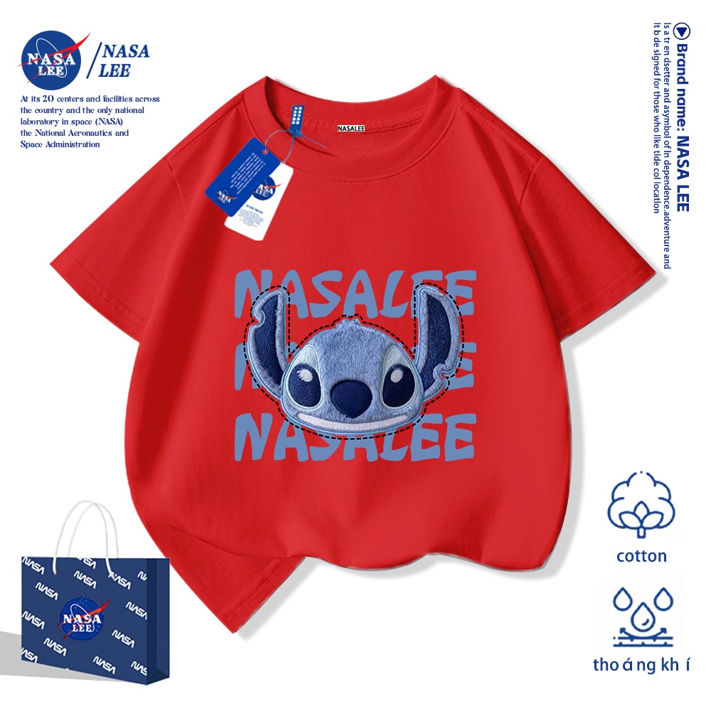 💥Xu hướng hot 2026💥 Áo thun trẻ em NASA họa tiết Stitch Chất liệu cotton Unisex Giao hàng ngay