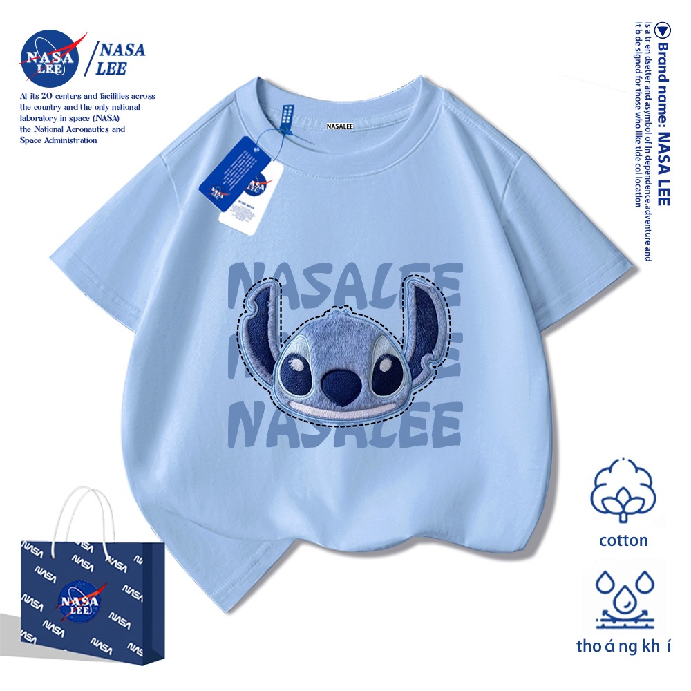 💥Xu hướng hot 2026💥 Áo thun trẻ em NASA họa tiết Stitch Chất liệu cotton Unisex Giao hàng ngay