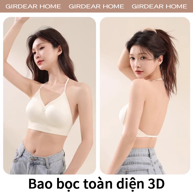 Girdear Home Nhà Nữ Dây Cổ Hình Chữ U Áo Ngực Không Lưng Nhỏ Dây Đeo Đẩy Lên Mềm Hỗ Trợ Mỏng Spaghetti Vô Hình Áo Ngực Liền Mạch,GH29