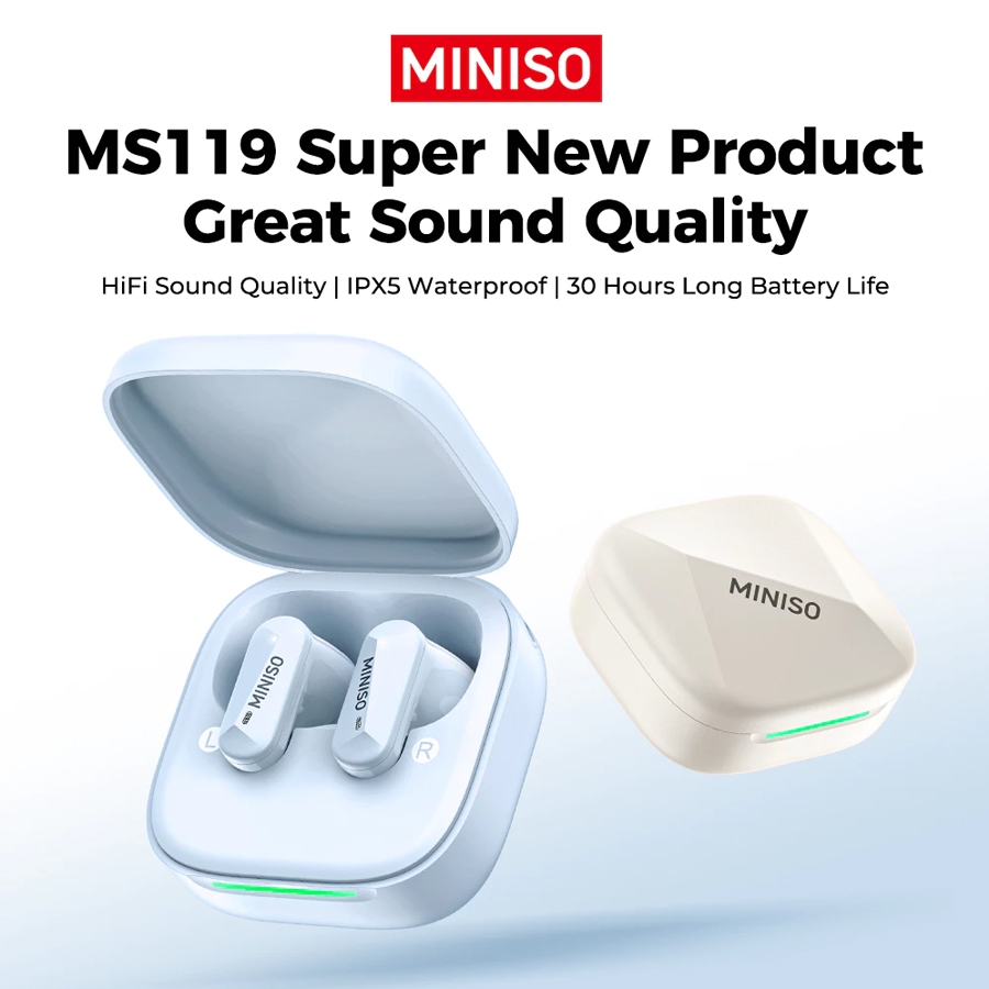 MINISO MS119 AI Thông Minh Thời Gian Thực Dịch Tai Nghe Bluetooth Khử Tiếng Ồn Nhạc Không Dây HiFi HD Gọi Micro Bluetooth 6.0 | BigBuy360 - bigbuy360.vn