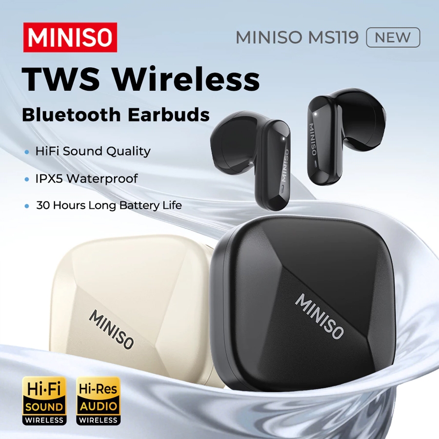 MINISO MS119 AI Thông Minh Thời Gian Thực Dịch Tai Nghe Bluetooth Khử Tiếng Ồn Nhạc Không Dây HiFi HD Gọi Micro Bluetooth 6.0 | BigBuy360 - bigbuy360.vn