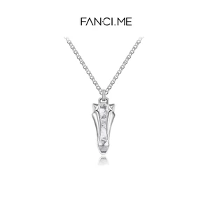 Vòng cổ bạc đầu ngựa FANCIME với màu trắng theo chủ đề Howlite Dream Birthstone Năm sinh nhật & Quà tặng ngày lễ tình nhân cho bạn trai