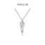 Vòng cổ bạc đầu ngựa FANCIME với màu trắng theo chủ đề Howlite Dream Birthstone Năm sinh nhật & Quà tặng ngày lễ tình nhân cho bạn trai