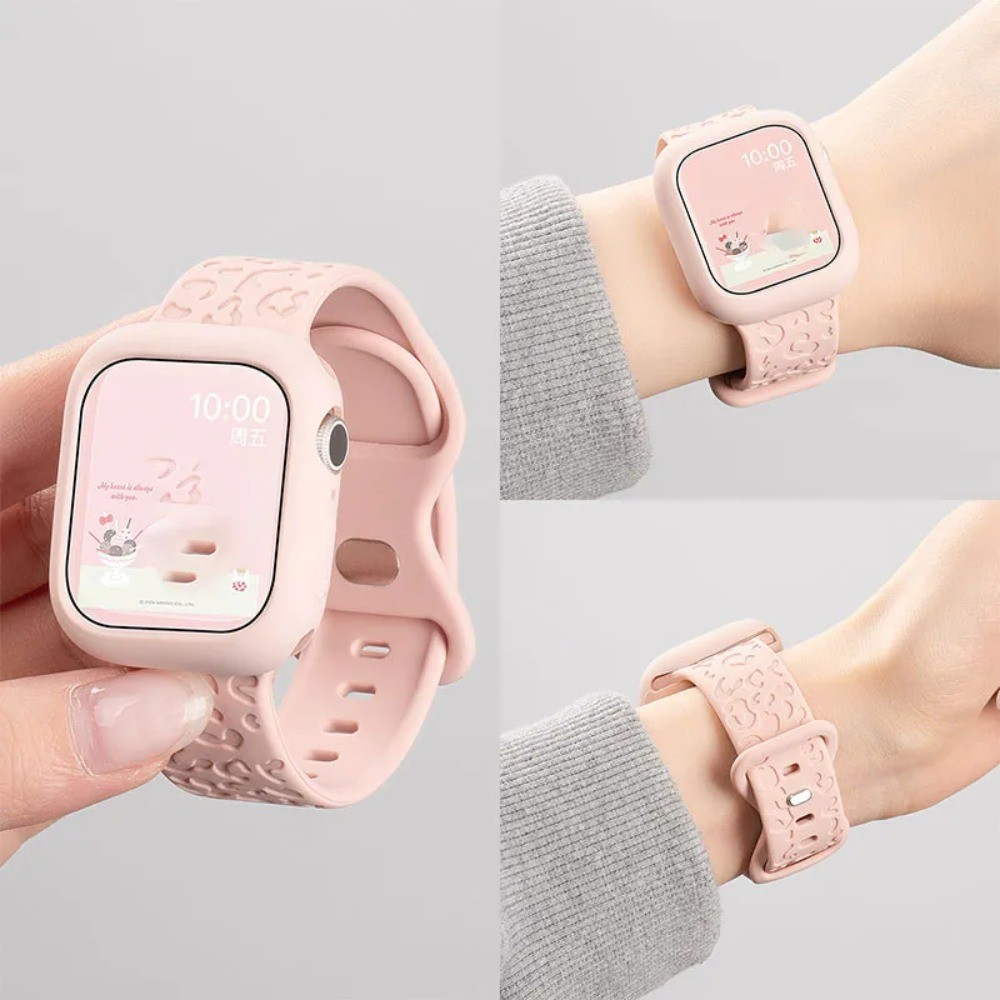 Ốp lưng silicon + Dây đeo tương thích cho Apple Watch Ultra 3 2 1 49mm Series 11 10 46mm 45mm 44mm 42mm 9 8 7 6 5 SE 4
