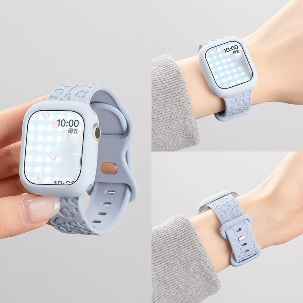 Ốp lưng silicon + Dây đeo tương thích cho Apple Watch Ultra 3 2 1 49mm Series 11 10 46mm 45mm 44mm 42mm 9 8 7 6 5 SE 4