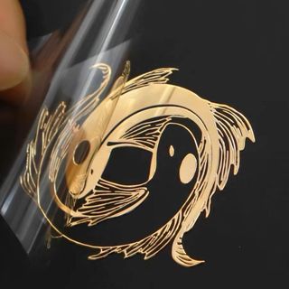 Phong Cách Trung Hoa Song Ngư Cá chép Thái Cực Cực Dương Cá Điện Thoại Di Động Miếng Dán Kim Loại Miếng Dán Koi Như Cá Năm Nước