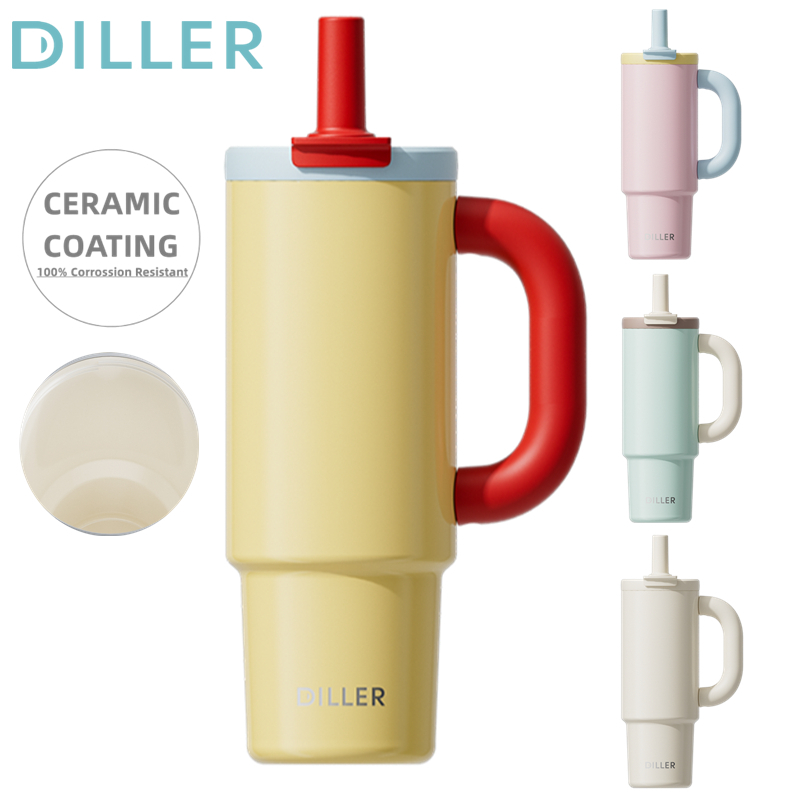 Diller Lớp Phủ Gốm Lót Lớn Cốc Giữ Nhiệt Giữ Lạnh Và Nóng Chân Không Cách Nhiệt Cốc Cà Phê 950ml D9511