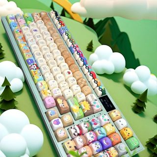 Pokémon Keycaps PBT Dye-sub MOA Profile Keycap Custom Keycaps Tương thích với công tắc Cherry Gateron MX