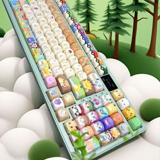 Pokémon Keycaps PBT Dye-sub MOA Profile Keycap Custom Keycaps Tương thích với công tắc Cherry Gateron MX