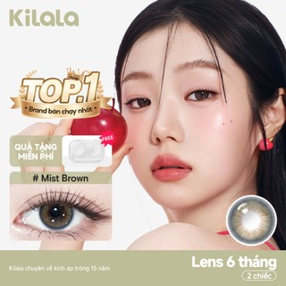 Kính áp tròng Kilala màu nâu Mist Brown và 24K Coffee Brown DIA 14.2mm lens cận 6 tháng có độ (0-8) 1 cặp