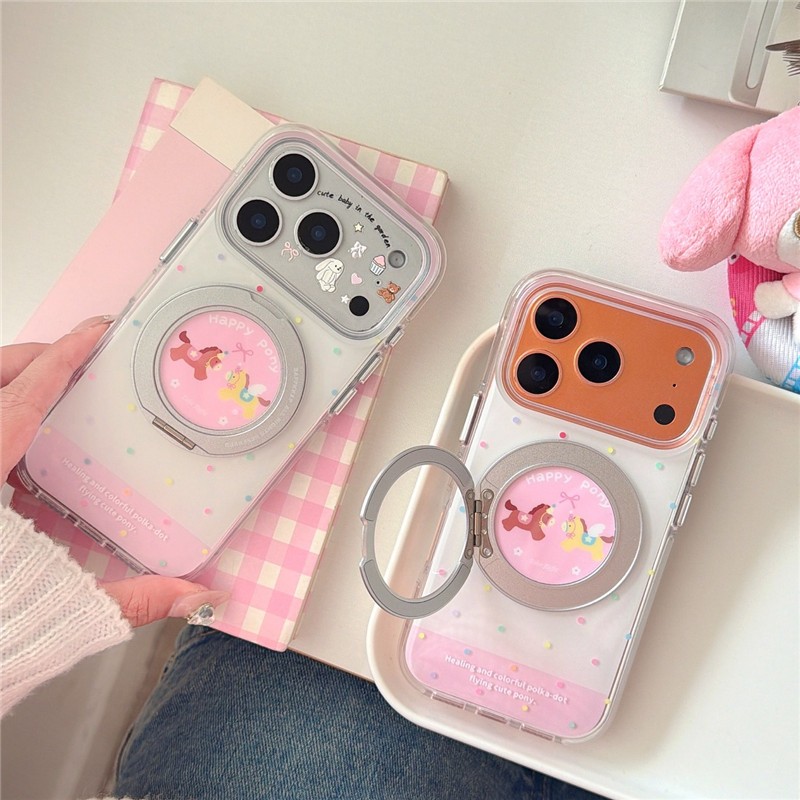 IPhone 17 Pro max 16 Pro Họa tiết ngựa có dấu chấm Chất liệu TPU xử lý IMD Vỏ điện thoại in hai mặt