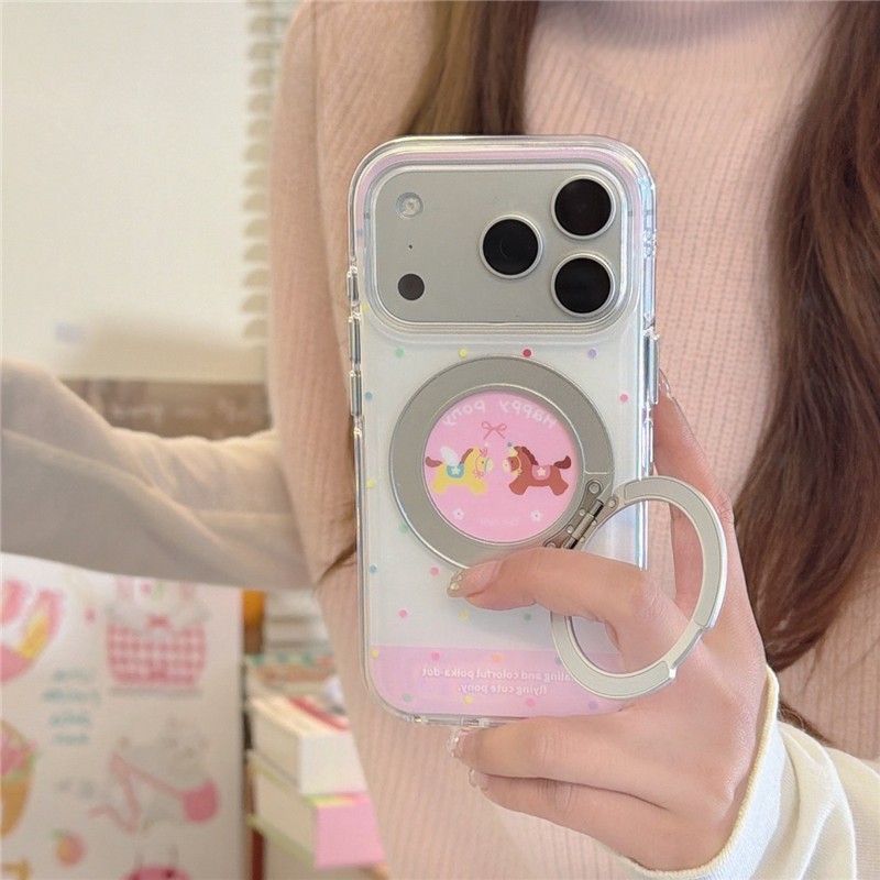 IPhone 17 Pro max 16 Pro Họa tiết ngựa có dấu chấm Chất liệu TPU xử lý IMD Vỏ điện thoại in hai mặt