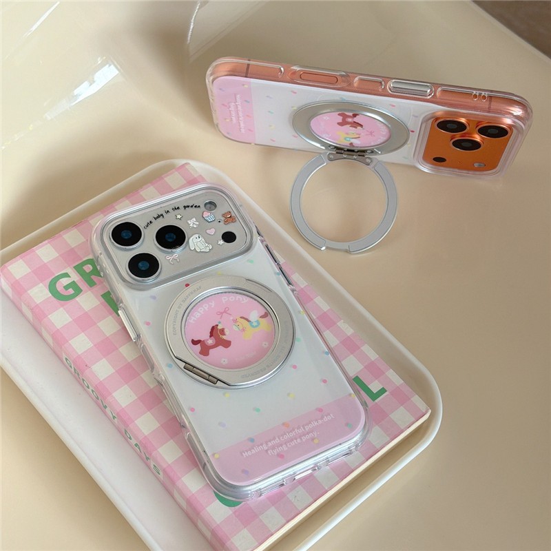 IPhone 17 Pro max 16 Pro Họa tiết ngựa có dấu chấm Chất liệu TPU xử lý IMD Vỏ điện thoại in hai mặt