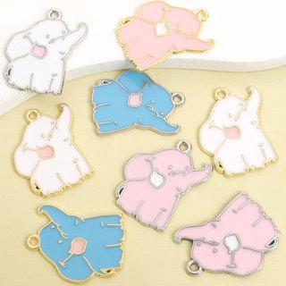 Set 10 Chiếc Vòng Cổ, Vòng Tay và Bông Tai Hình Bé Voi Nhỏ Xinh - DIY Đồ Trang Trí Hợp Kim Phù Hợp làm quà tặng