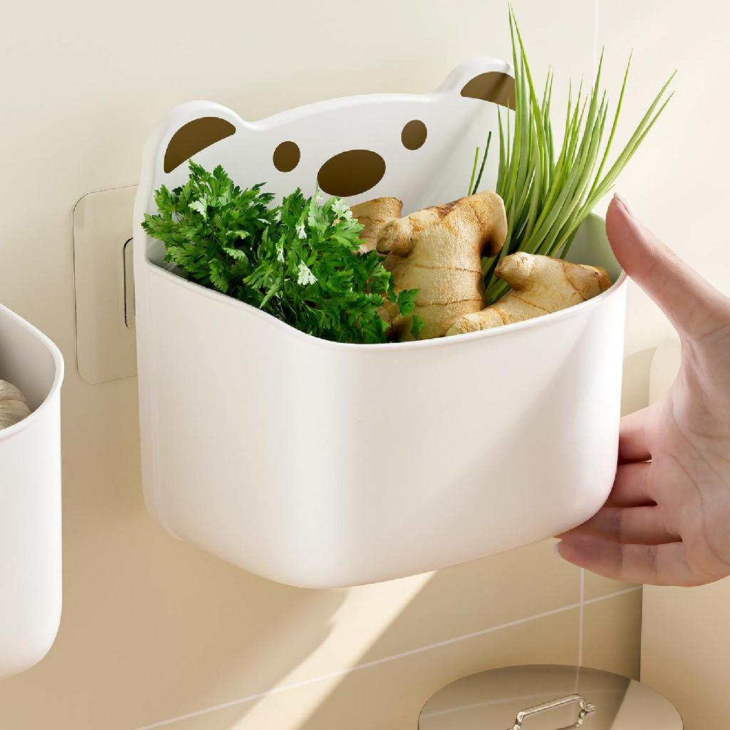 Nhà Bếp Treo Tường Tổ Chức Giỏ Treo Hộp Tắm Tiết Kiệm Không Gian Hộp Đựng Thoát Nước Cho Ký Túc Xá Văn Phòng Ký Túc Xá