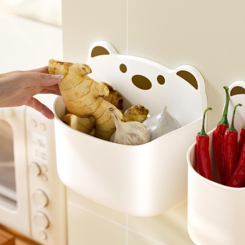 Nhà Bếp Treo Tường Tổ Chức Giỏ Treo Hộp Tắm Tiết Kiệm Không Gian Hộp Đựng Thoát Nước Cho Ký Túc Xá Văn Phòng Ký Túc Xá