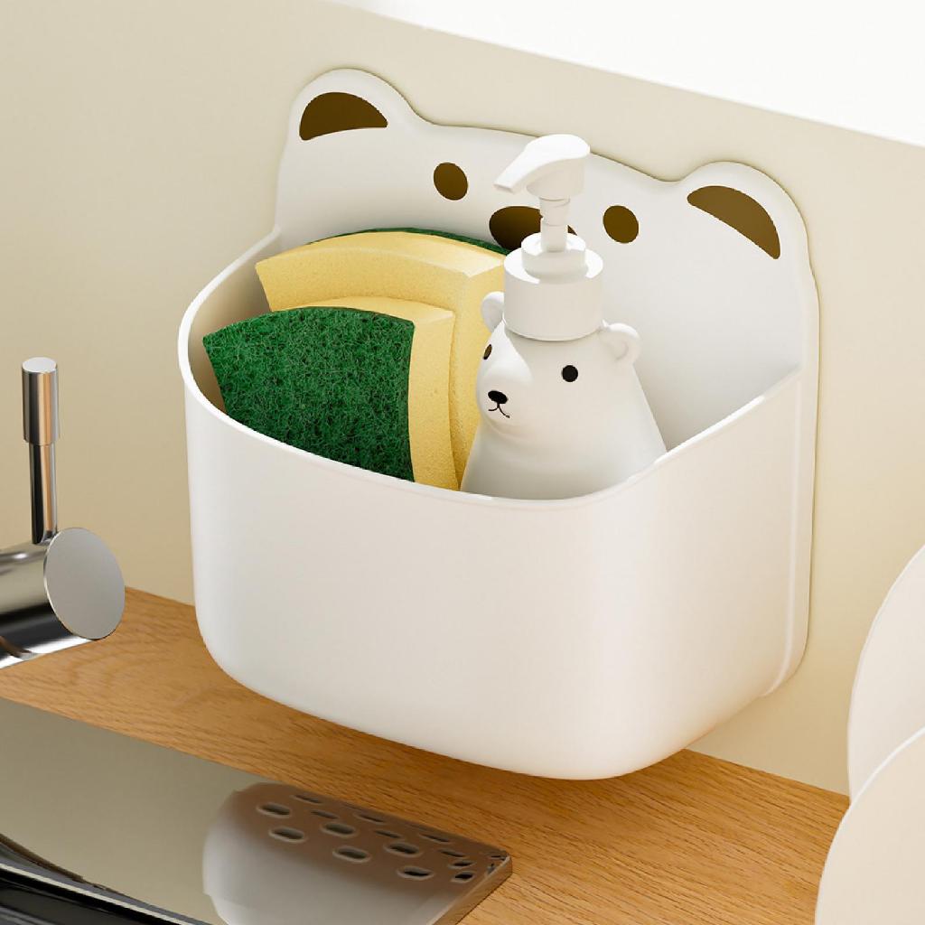 Nhà Bếp Treo Tường Tổ Chức Giỏ Treo Hộp Tắm Tiết Kiệm Không Gian Hộp Đựng Thoát Nước Cho Ký Túc Xá Văn Phòng Ký Túc Xá