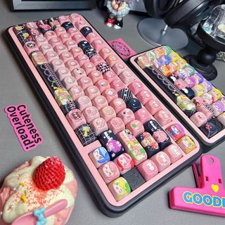 Keycaps người yêu dễ thương PBT Dye-sub MOA Profile Keycap Custom Keycaps Tương thích với công tắc Cherry Gateron MX