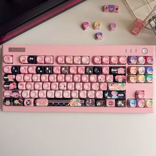 Keycaps người yêu dễ thương PBT Dye-sub MOA Profile Keycap Custom Keycaps Tương thích với công tắc Cherry Gateron MX