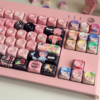 Keycaps người yêu dễ thương PBT Dye-sub MOA Profile Keycap Custom Keycaps Tương thích với công tắc Cherry Gateron MX
