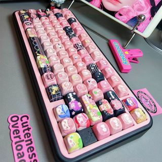 Keycaps người yêu dễ thương PBT Dye-sub MOA Profile Keycap Custom Keycaps Tương thích với công tắc Cherry Gateron MX