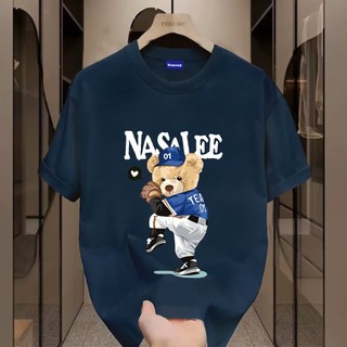 ✨Hàng có sẵn✨ WASSUP Áo thun nam in hình gấu bóng chày - Mẫu mới! 100% cotton, thời trang, Unisex.