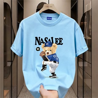 ✨Hàng có sẵn✨ WASSUP Áo thun nam in hình gấu bóng chày - Mẫu mới! 100% cotton, thời trang, Unisex.