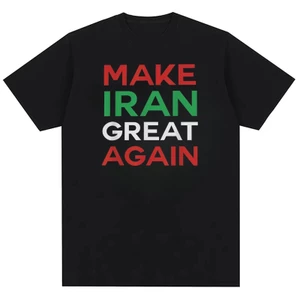 Làm cho Iran vĩ đại trở lại MIGA Retro Thời trang trung tính Thoải mái Áo thun in hình Cotton nguyên chất