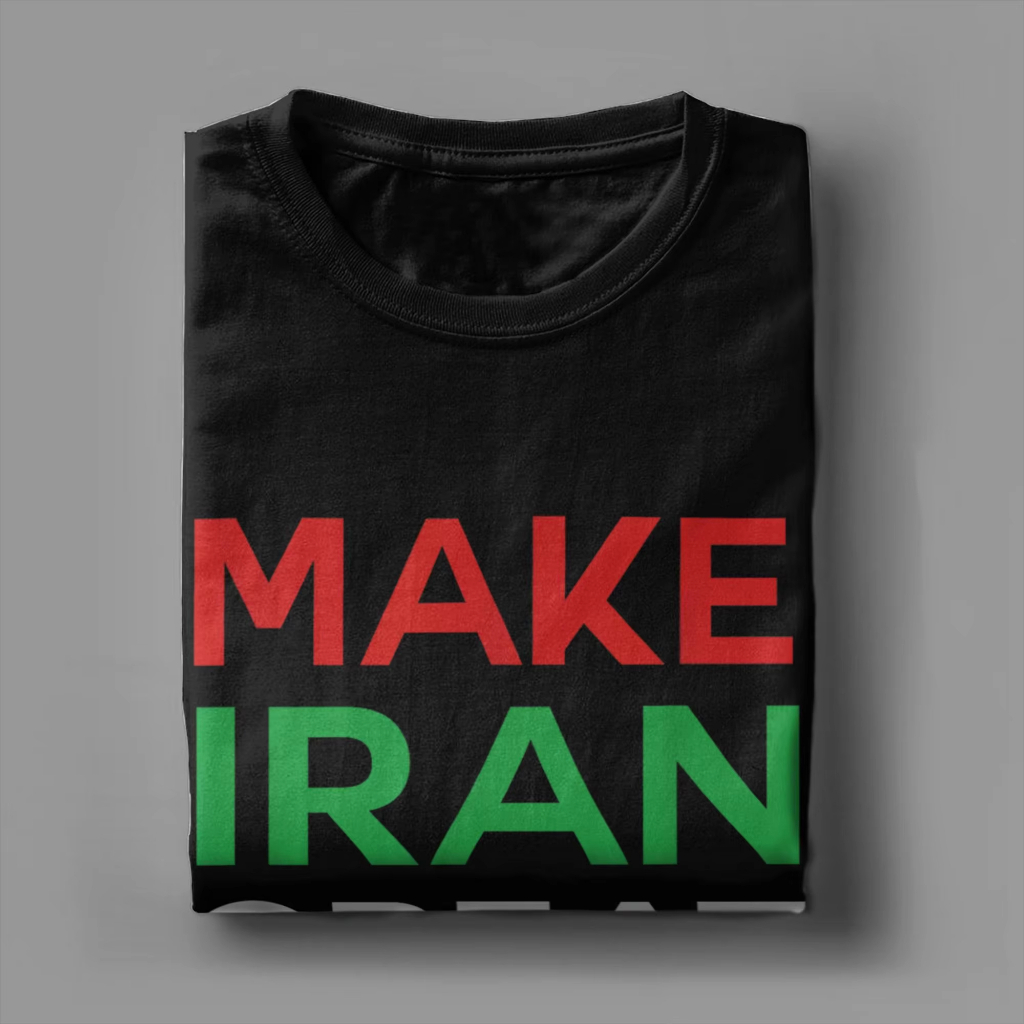 Làm cho Iran vĩ đại trở lại MIGA Retro Thời trang trung tính Thoải mái Áo thun in hình Cotton nguyên chất