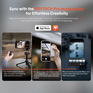 PGYTECH Điện Thoại Di Động Chụp Ảnh Từ Tính Lấp Đầy Ánh Sáng MagCam Grip Bluetooth Điều Khiển Từ Xa Hỗ Trợ Camera Sạc Không Dây