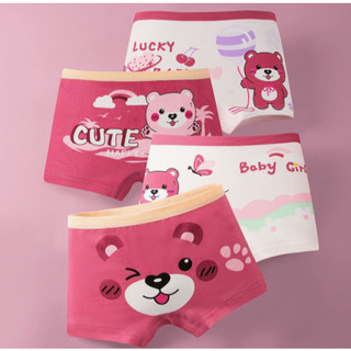 4 Cái Mỗi Bộ Quần Lót Trẻ Em Thoáng Khí Cô Gái Boxer Hoạt Hình Quần Đùi Cotton Chắc Chắn Quần Lót Bé Gái Dễ Thương