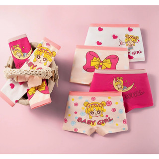 4 Cái Mỗi Bộ Quần Lót Trẻ Em Thoáng Khí Cô Gái Boxer Hoạt Hình Quần Đùi Cotton Chắc Chắn Quần Lót Bé Gái Dễ Thương