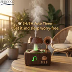 Máy Khuếch Tán Tinh Dầu Xoay Giọt Nước V98 Thiết Kế Máy Hát Vinyl Cổ Điển Đèn LED 7 Màu Điều Khiển Từ Xả | Phun Sương Siêu Âm Yên Tĩnh <30dB Dung Tích 250ml Quà Tặng Home Office — ảnh 7